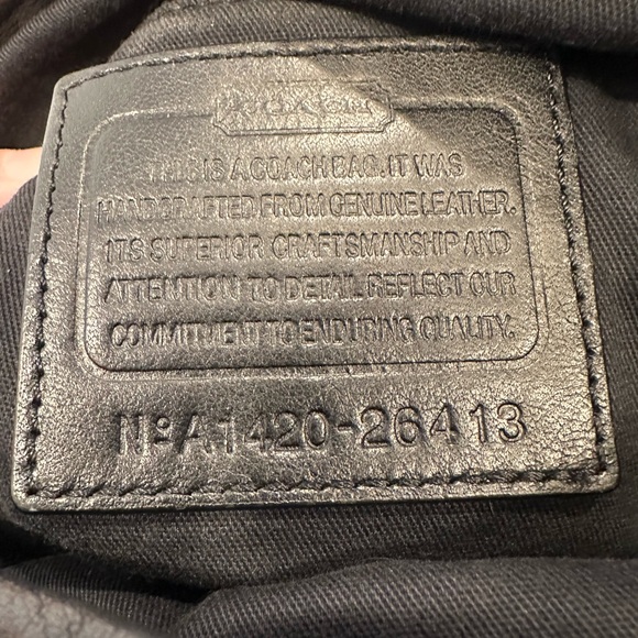 Coach Black Leather Bag with Gold Studs - Picture 12 of 14